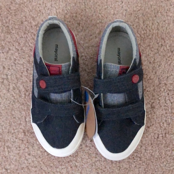 NWT Mayoral Kids' Blue, Red and White Sneakers - Picture 3 of 9